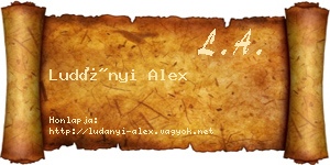 Ludányi Alex névjegykártya