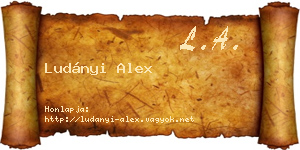 Ludányi Alex névjegykártya