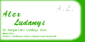 alex ludanyi business card
